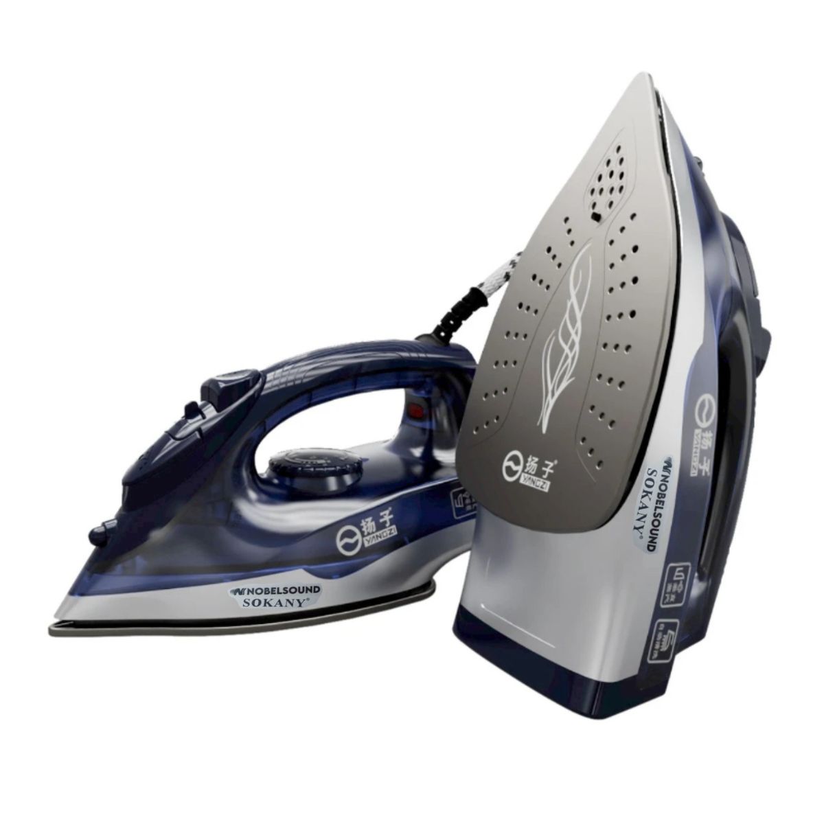 NOBELSOUND - Plancha Ropa De Vapor Con Placa Cerámica Profesional 2400W