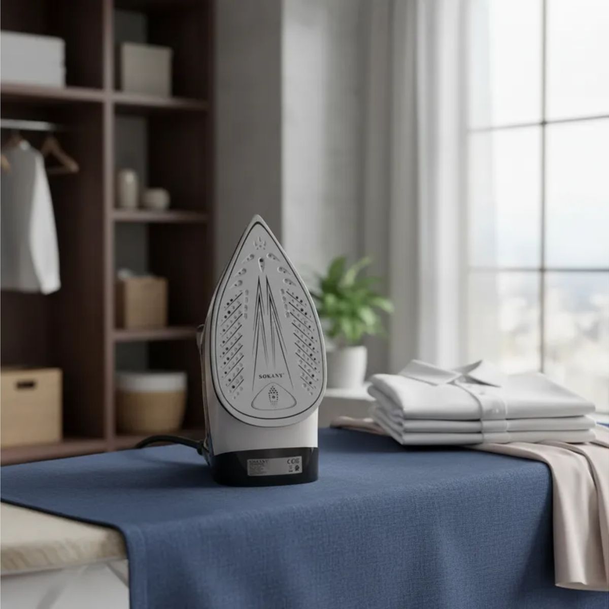 NOBELSOUND - Plancha Ropa De Vapor Con Placa Cerámica Profesional 2400W