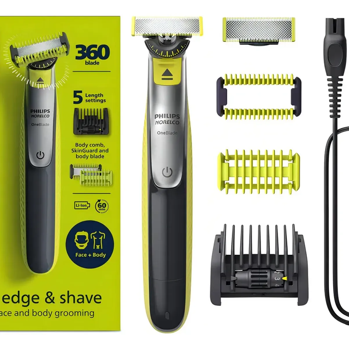 PHILIPS - Philips Norelco OneBlade 360 Pro Hibrida Cara y Cuerpo