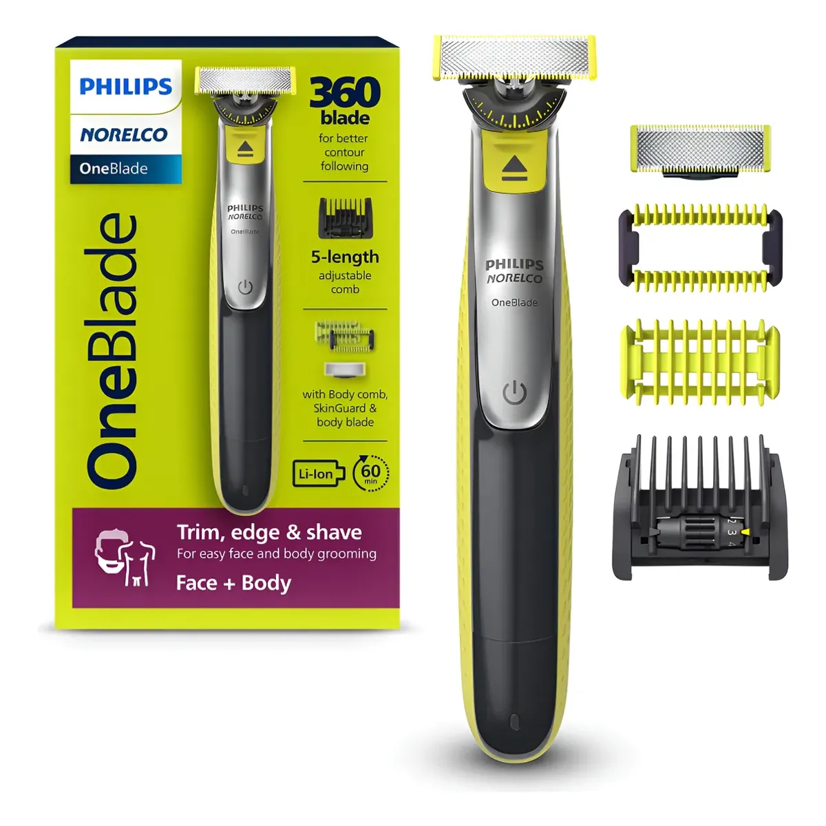 PHILIPS - Philips Norelco OneBlade 360 Pro Hibrida Cara y Cuerpo