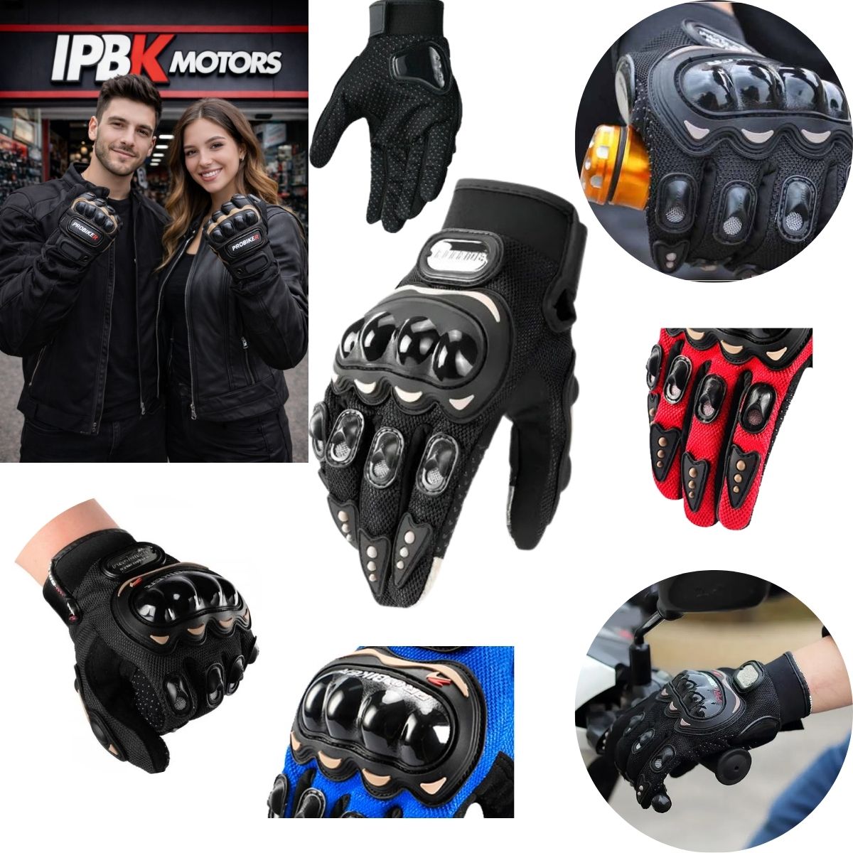 PROBIKER - Guantes probiker proteccion lluvia moto viaje ciudad diario
