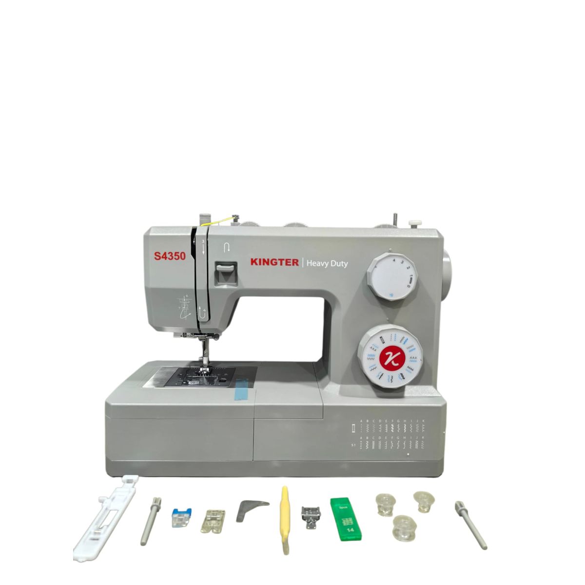 KINGTER - Máquina de coser Kingter Heavy Duty Potente 24 Puntadas Gris 110v