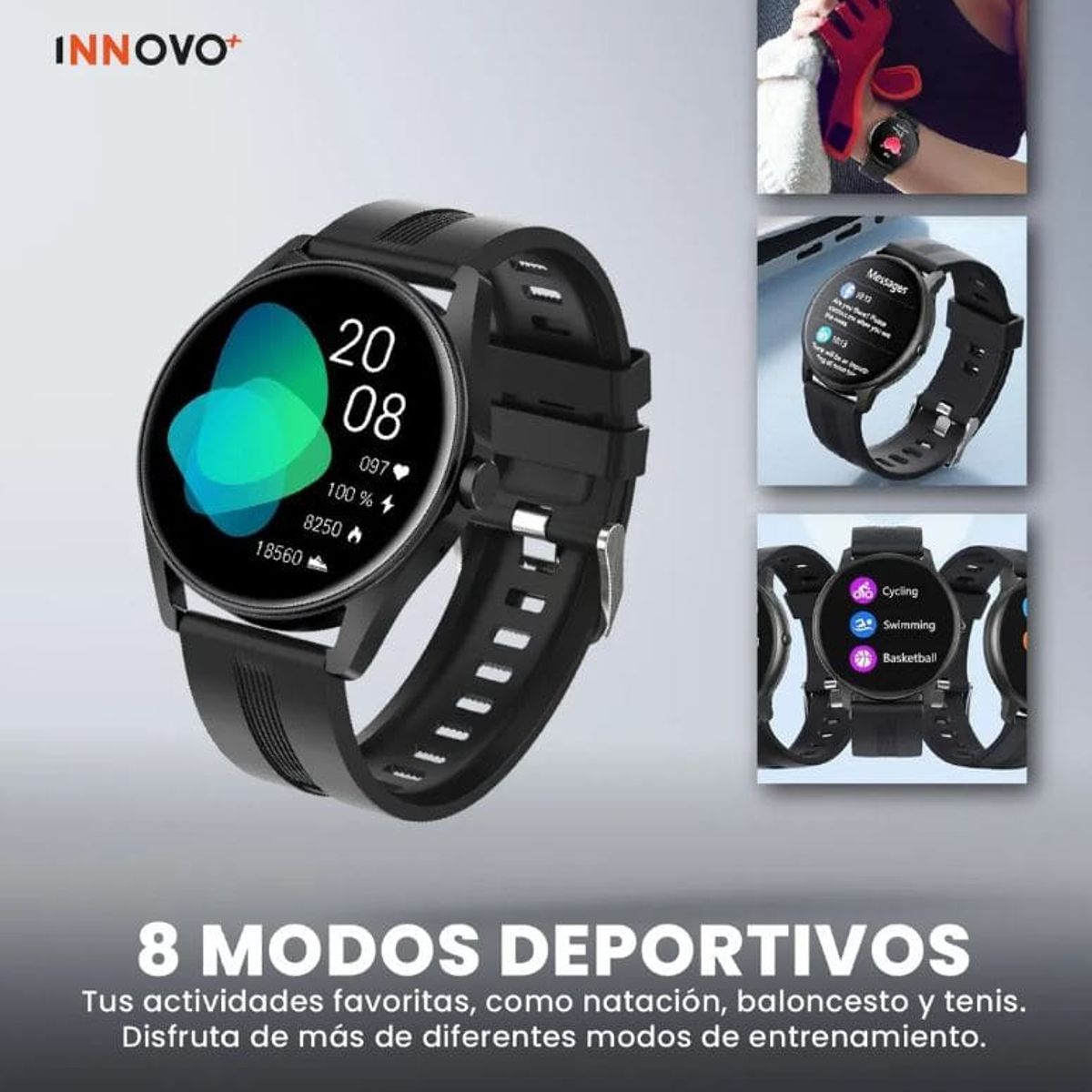 INNOVA - Smartwatch G-tide R3 Reloj Inteligente Deportivo Ip68 Llamadas Bluetooth Pantalla 1.39 Negro Negro