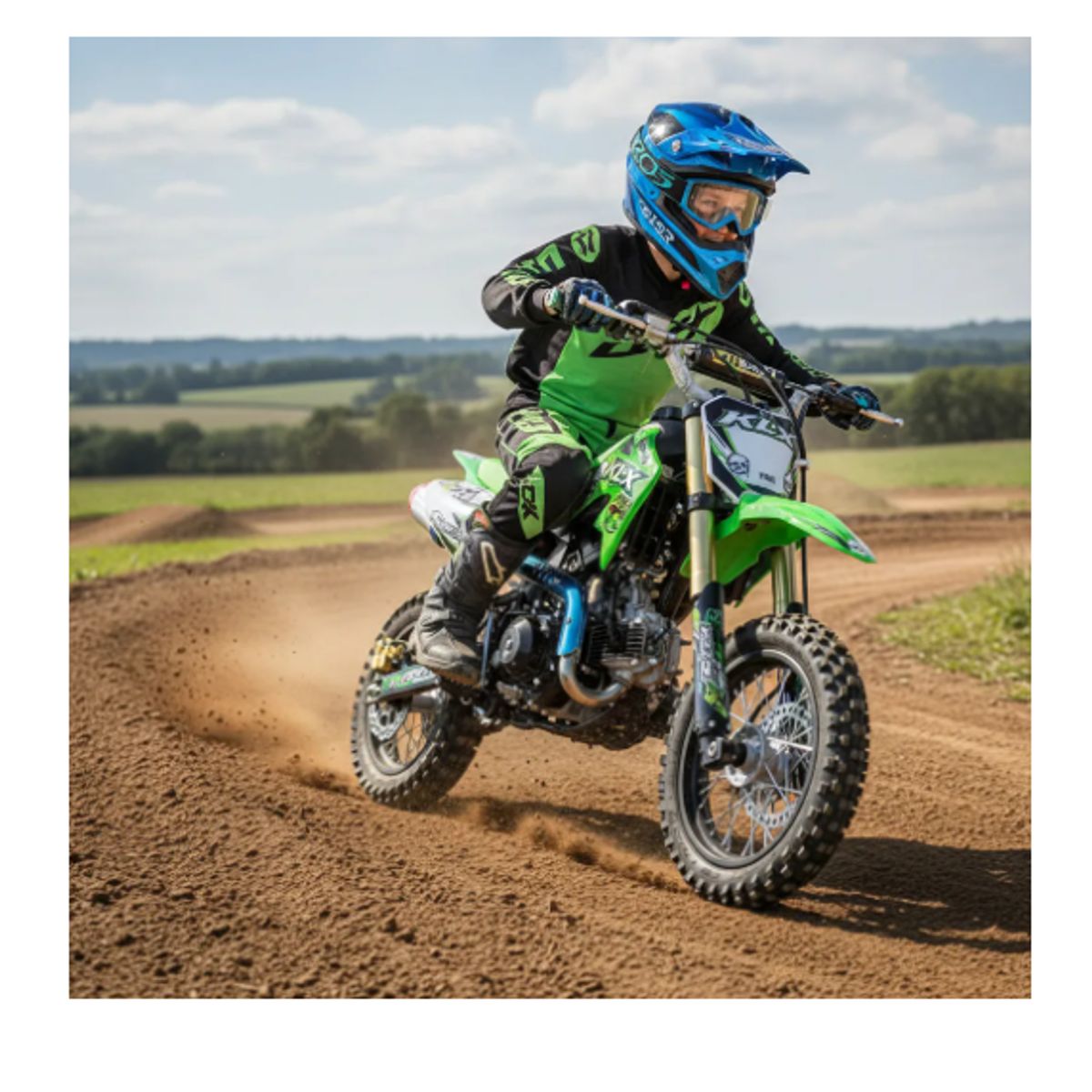 INFANTILES CAJUROMIX - Moto Cross 110cc 4 Tiempos 60 Km/h De Adrenalina Verde