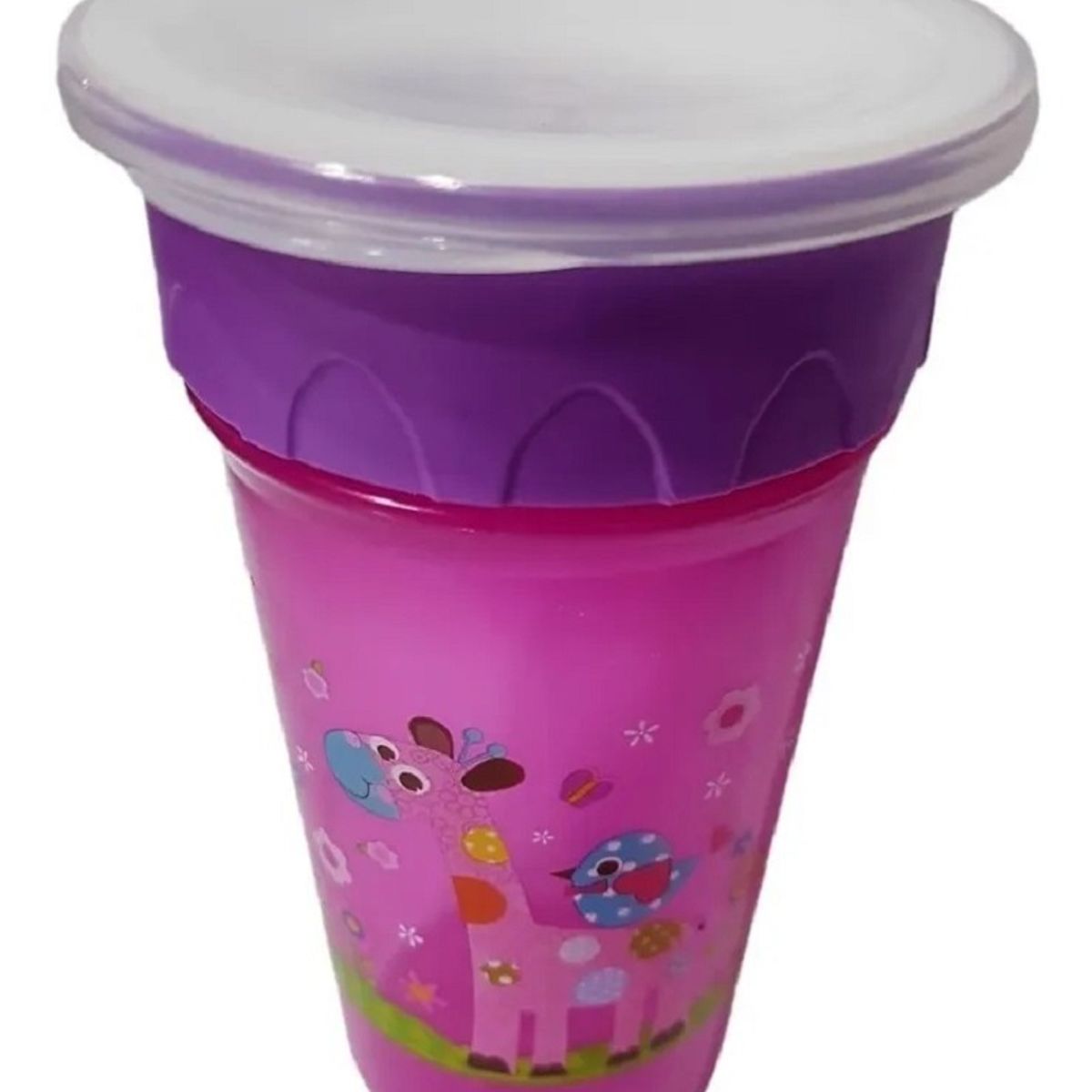 GENERICO - Vaso 360 Grados Entrenador Bebe Infantil Antiderrame Rosado Ref: 1300