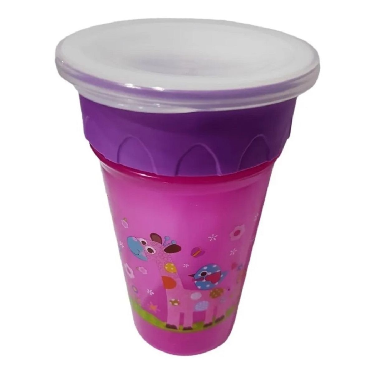 GENERICO - Vaso 360 Grados Entrenador Bebe Infantil Antiderrame Rosado Ref: 1300