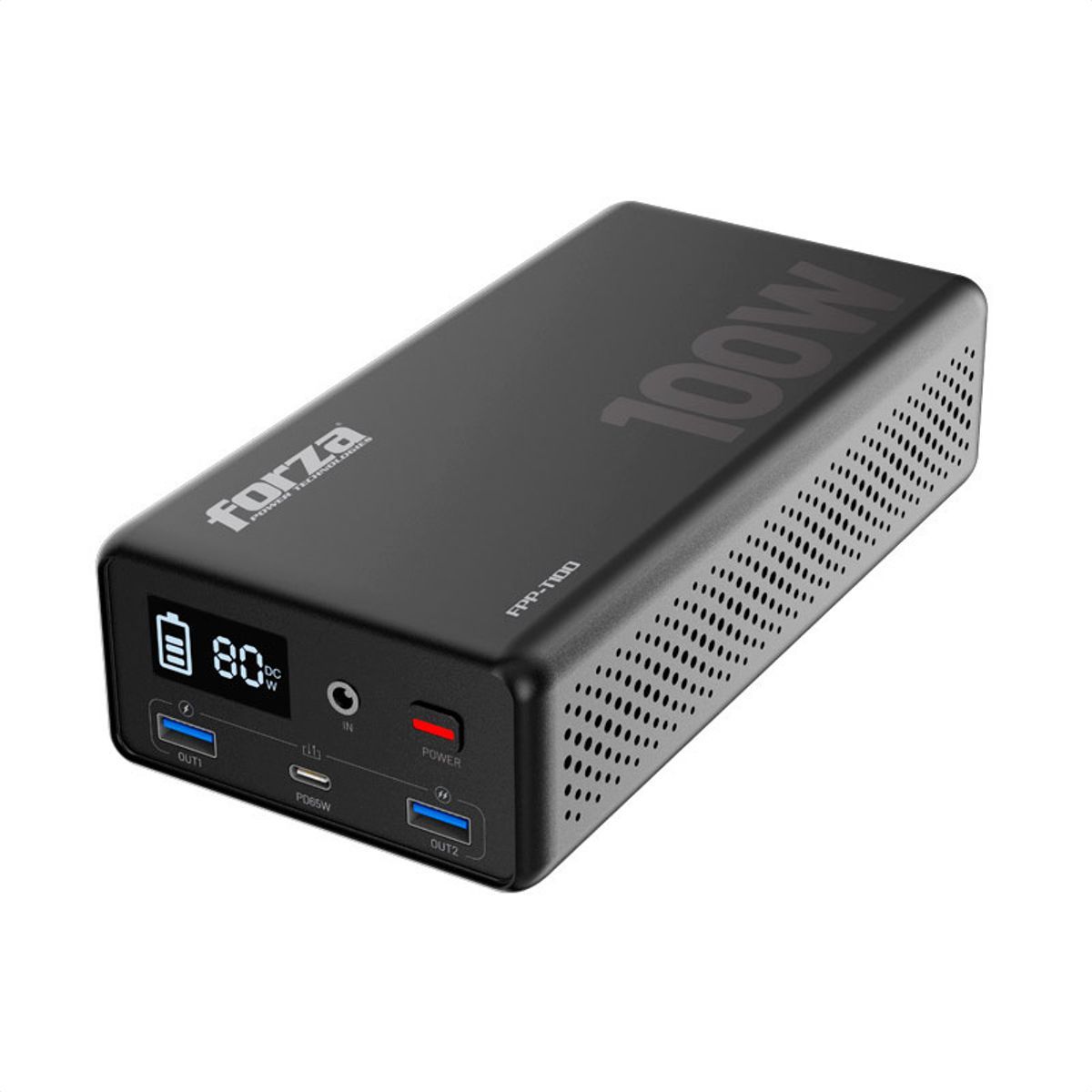 FORZA - Central Eléctrica Portátil Forza FPP-T100 USB-C PD 65W Salida AC 110V 100W Apto Avión LaptopDrones