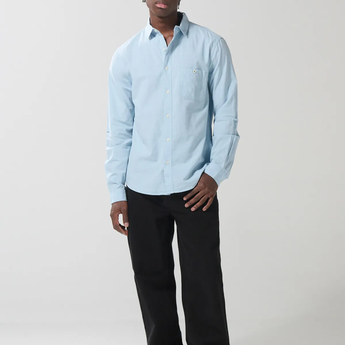 KOAJ - KOAJ Camisa cuello sport collar manga larga en slim fit Hombre