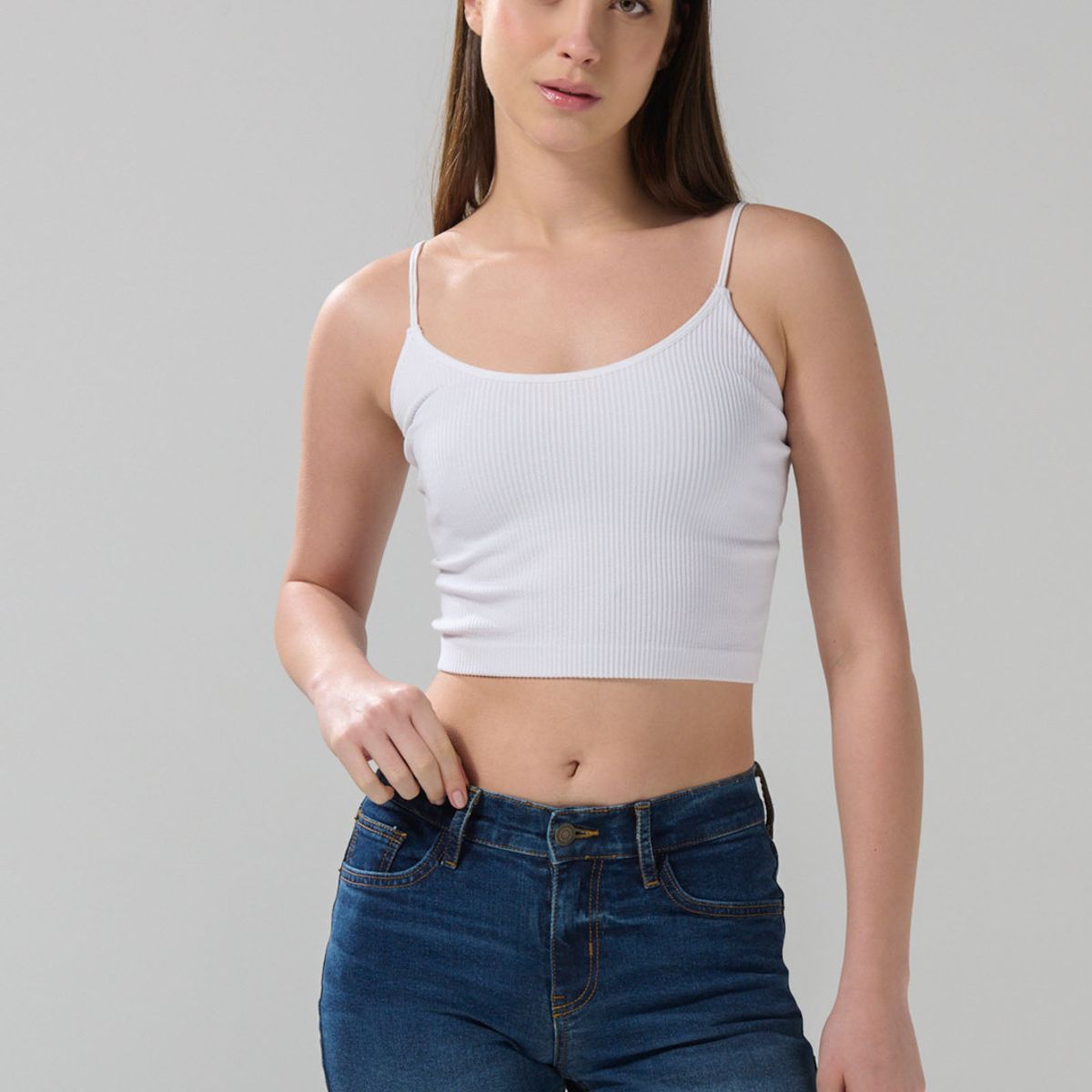 KOAJ - KOAJ Short azul oscuro de jean tiro medio con 5 bolsillos Mujer