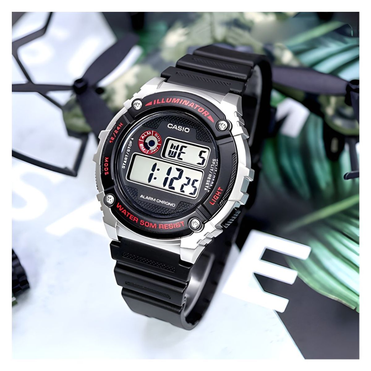 CASIO - Reloj Casio Referencia W-216H-1C Diseño Deportivo