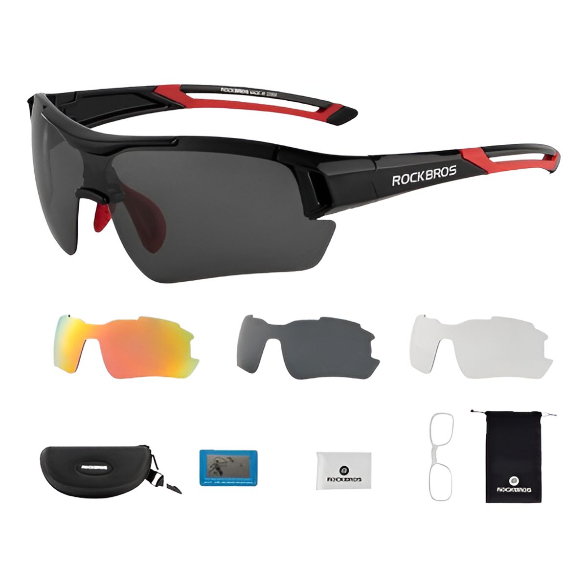 ROCKBROS - Gafas Rockbros Ciclismo Deportivas 3 Lentes Filtro Uv 400