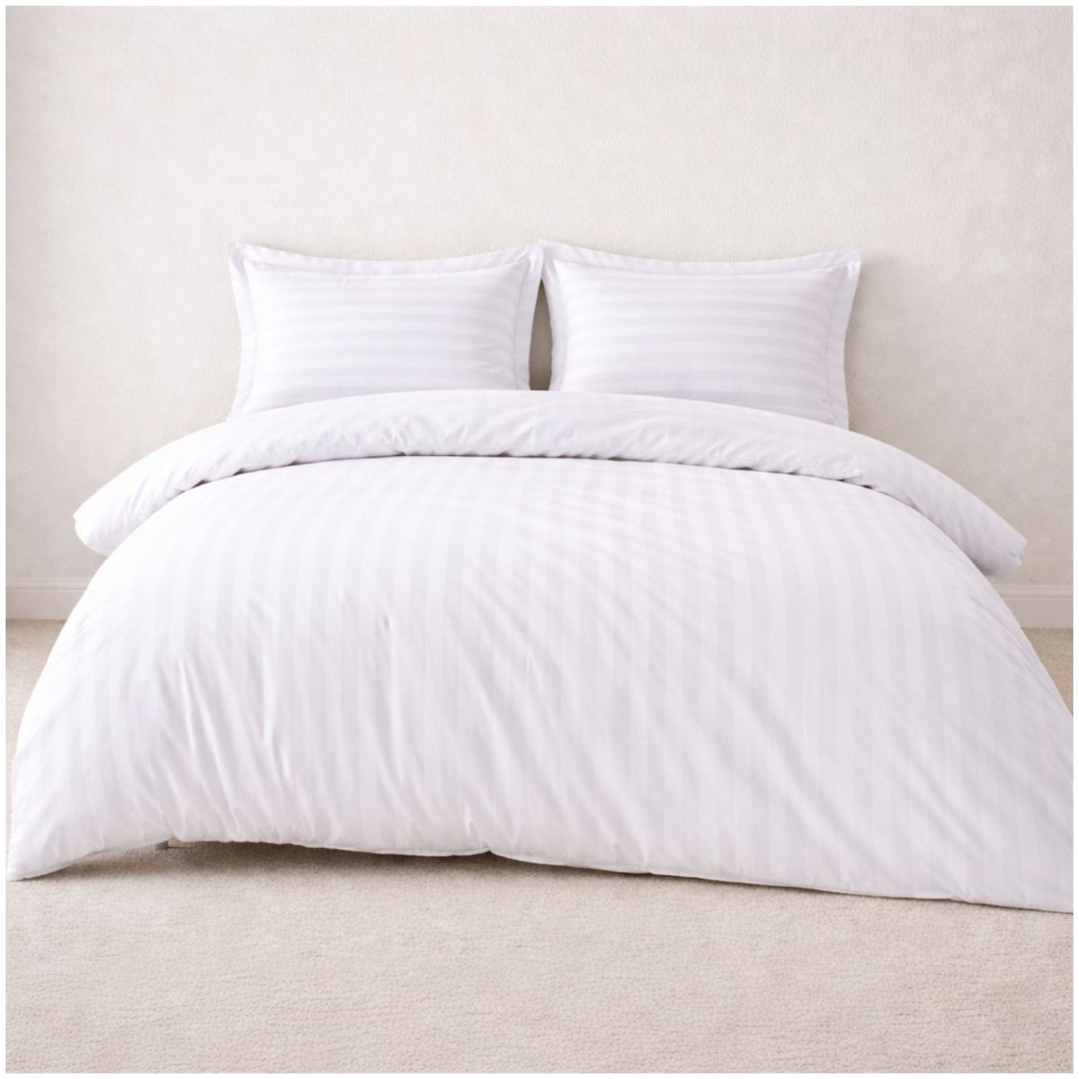 HAPPY BEAR - Funda Duvet Polialgodon 250 Hilos Blanco Lineas