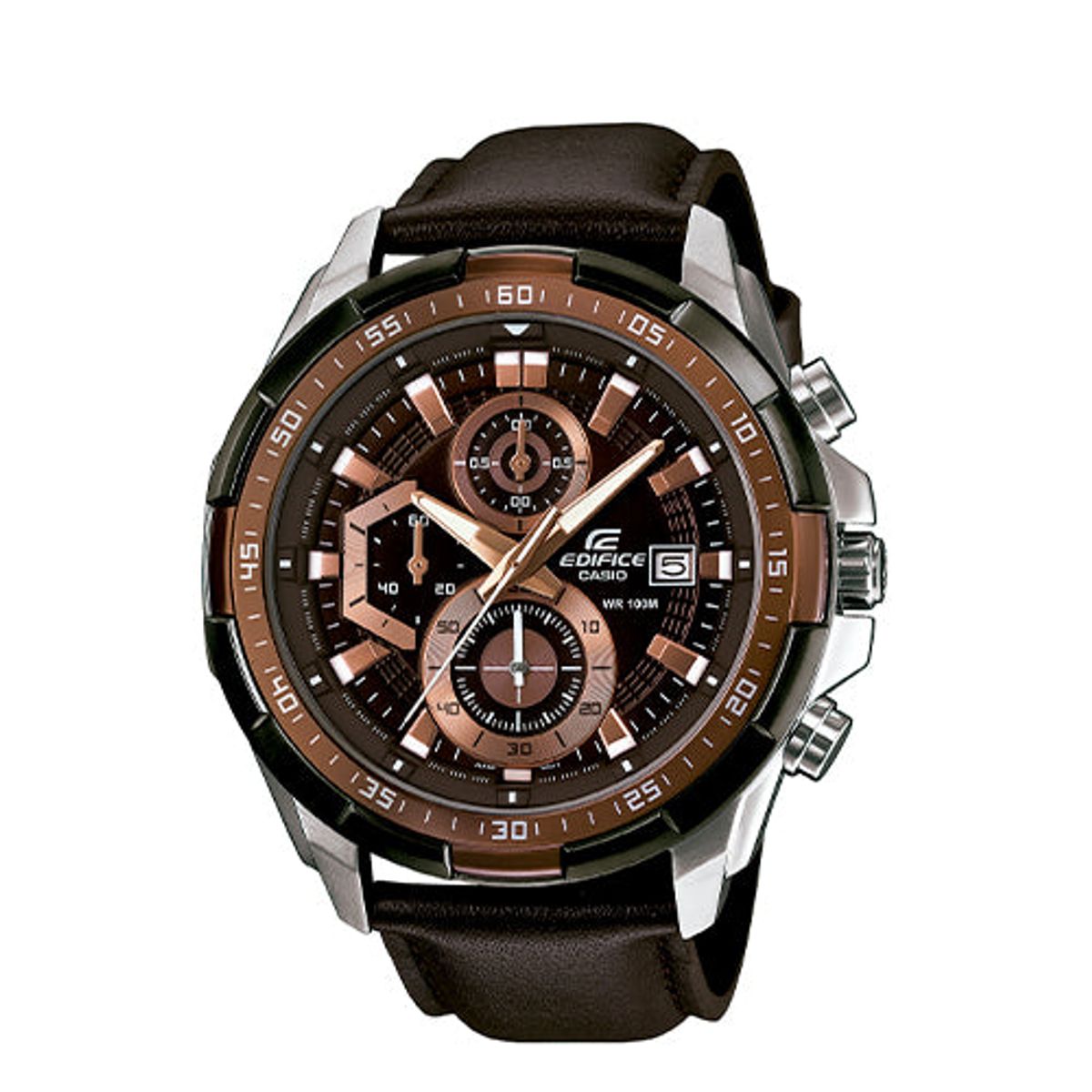 CASIO - RELOJ ANALÓGICO PARA HOMBRE CASIO EDIFICE EFR-539L-5AVUDF - MARRÓN