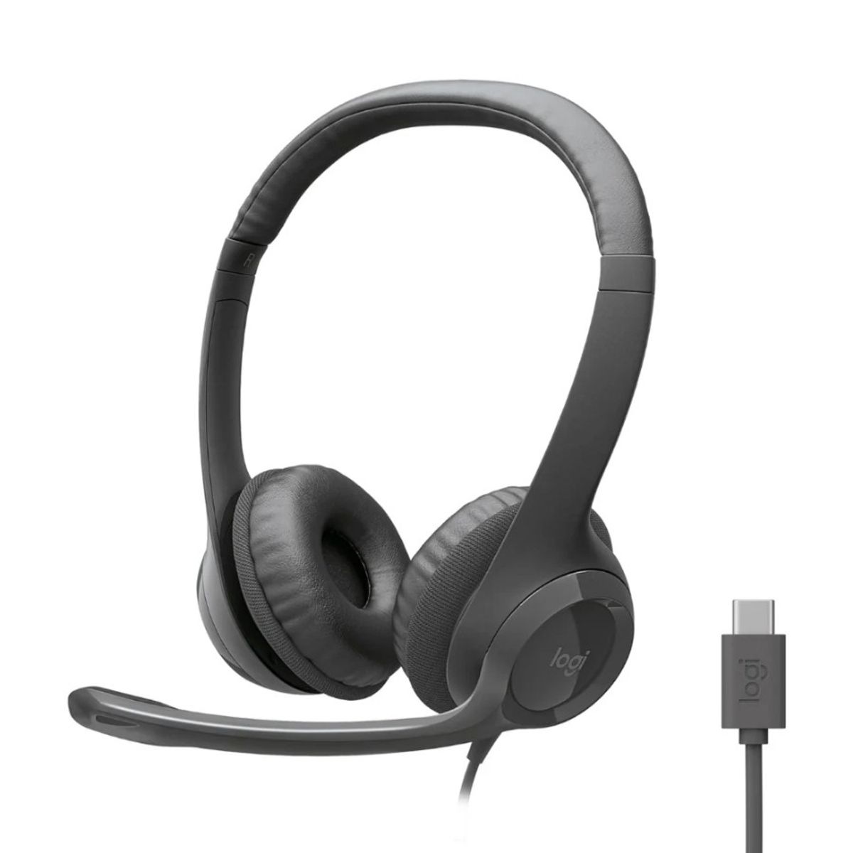 LOGITECH - Audífonos Diadema USB-C Logitech H390 Micrófono Supresión de Ruido Audio Digital Control Mute - Negro