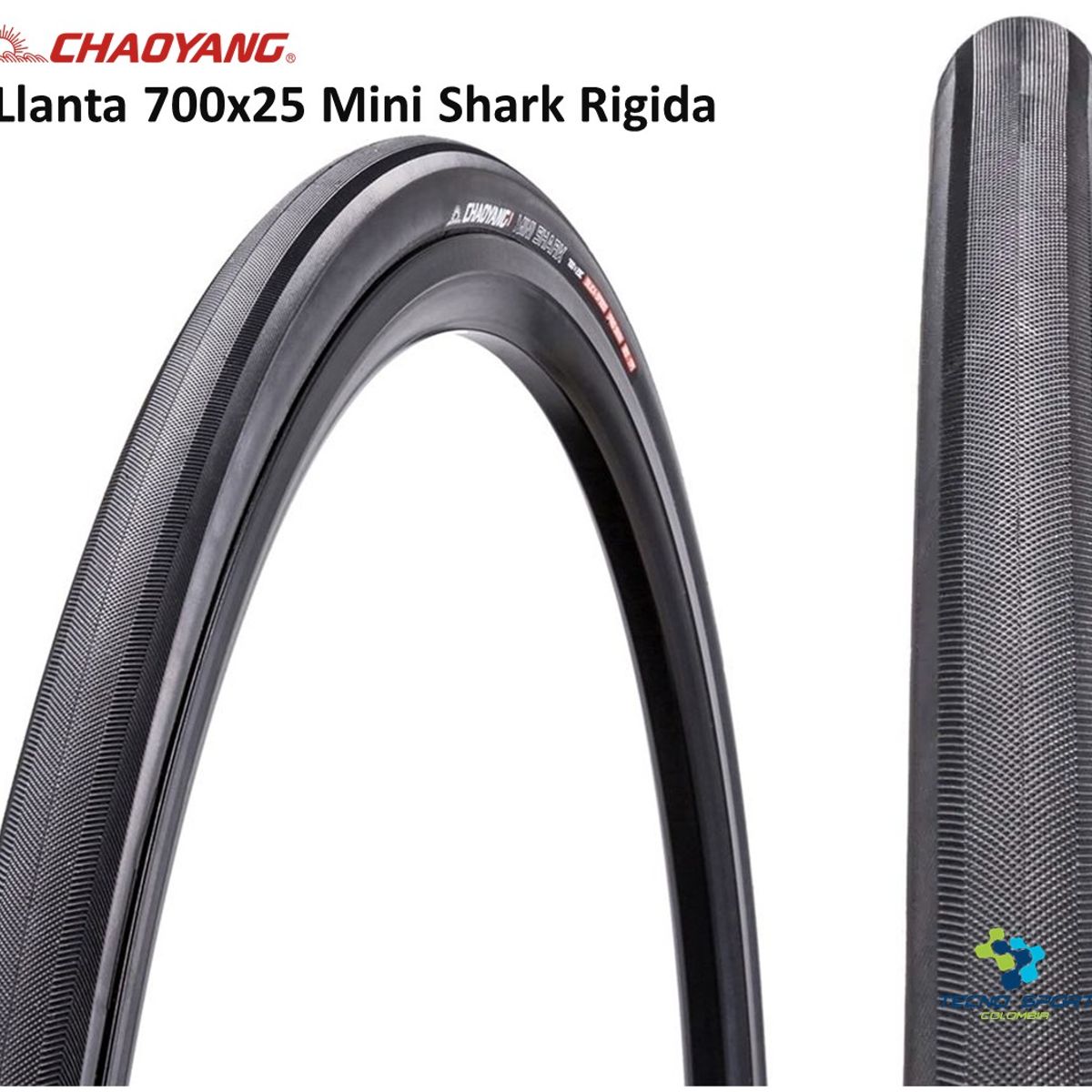 CHAOYANG - Llanta 700 X 25 Chaoyang Mini Shark Bicicleta Ruta