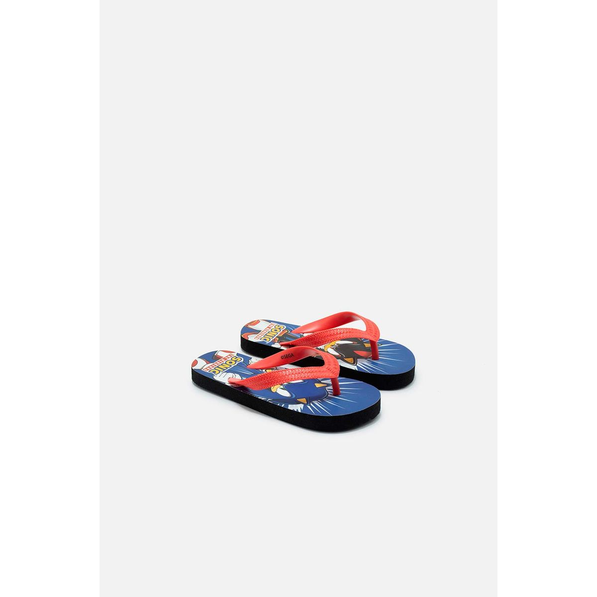 SONIC - Sandalia de Sonic azul y rojo para niño