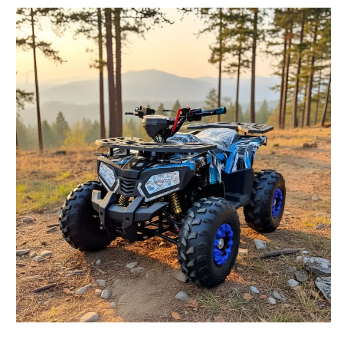 INFANTILES CAJUROMIX - Cuatrimoto 125cc 4 Tiempo Gasolina Cajuromix Moto Lujo Azul