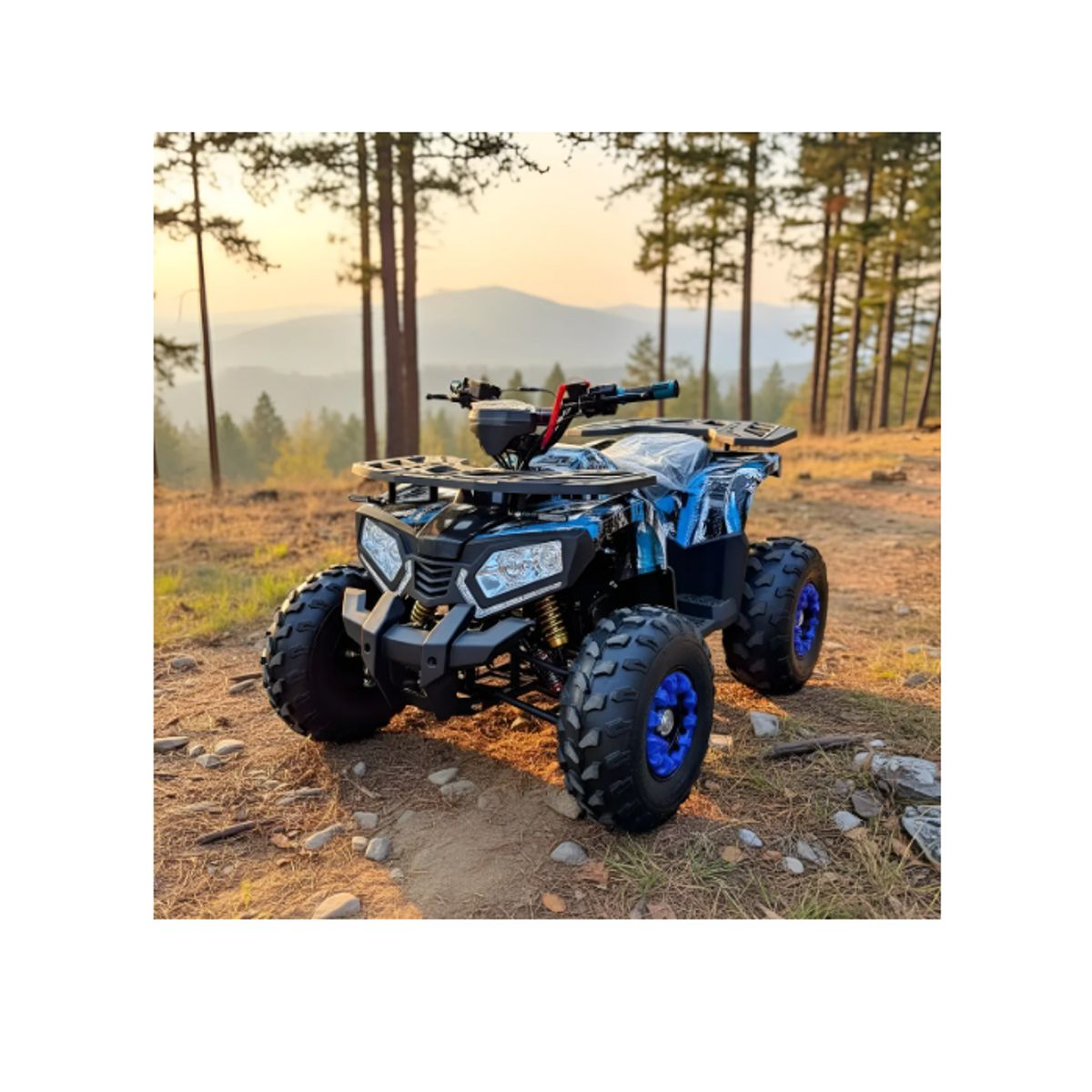 INFANTILES CAJUROMIX - Cuatrimoto 125cc 4 Tiempo Gasolina Cajuromix Moto Lujo Azul