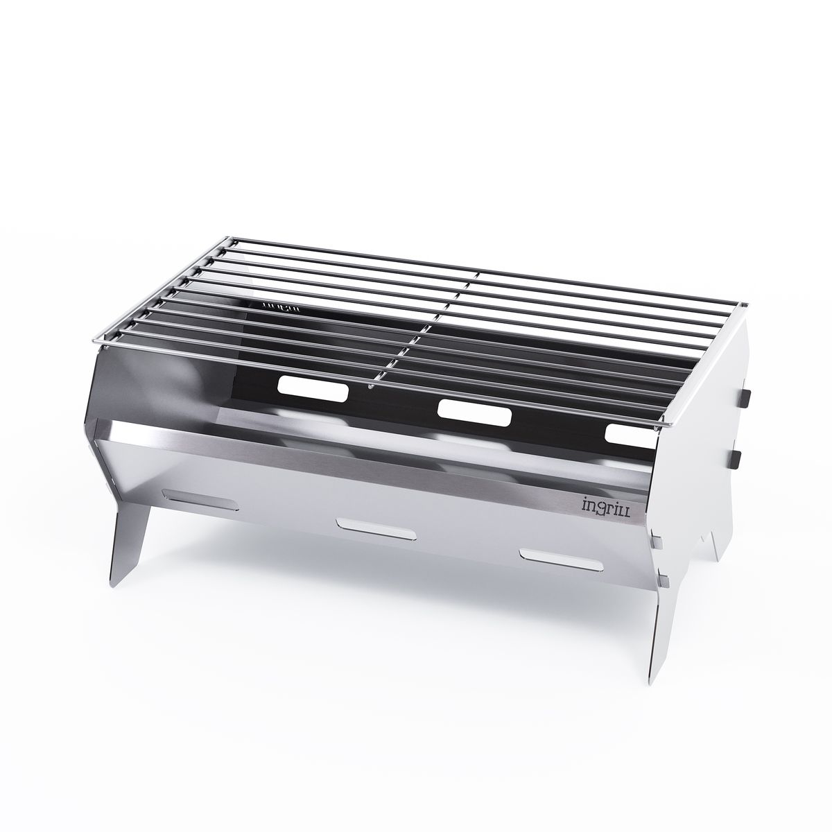 IN GRILL - ASADOR PICNIC PORTÁTIL EN ACERO INOXIDABLE A CARBÓN - INGRILL