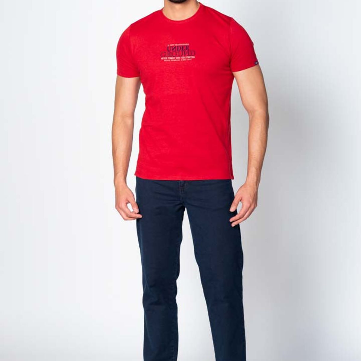LEC LEE - Camiseta para Hombre Manga Corta Lec Lee XLRojo