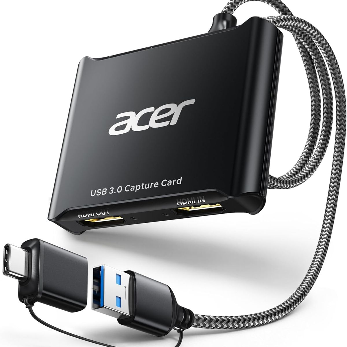 ACER - Tarjeta Capturadora Video USB y Tipo C 1080p 60fps Para Streaming
