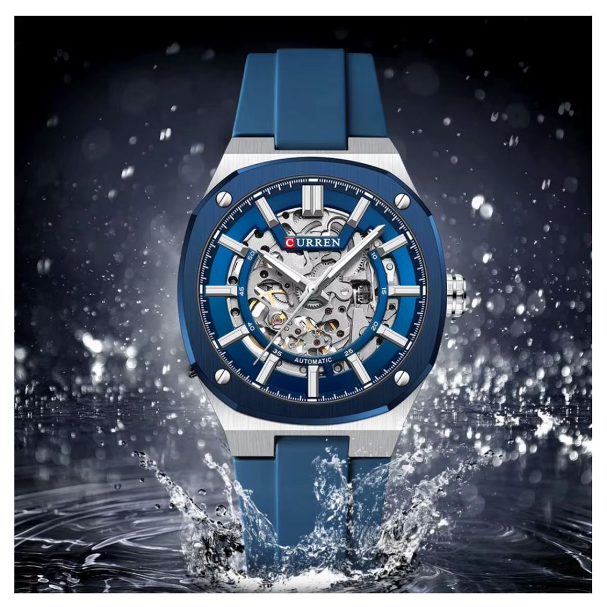 Curren - Reloj CURREN 8485 Automatico Diseño Elegante Azul