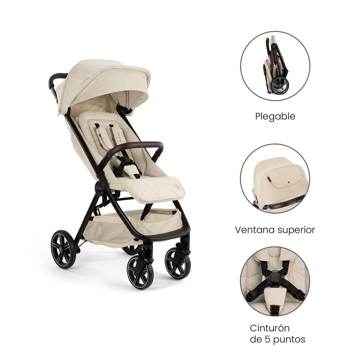 NUNA - Coche Bebe Nuna Para Avión TRVL Lx BMW Mica Cfe