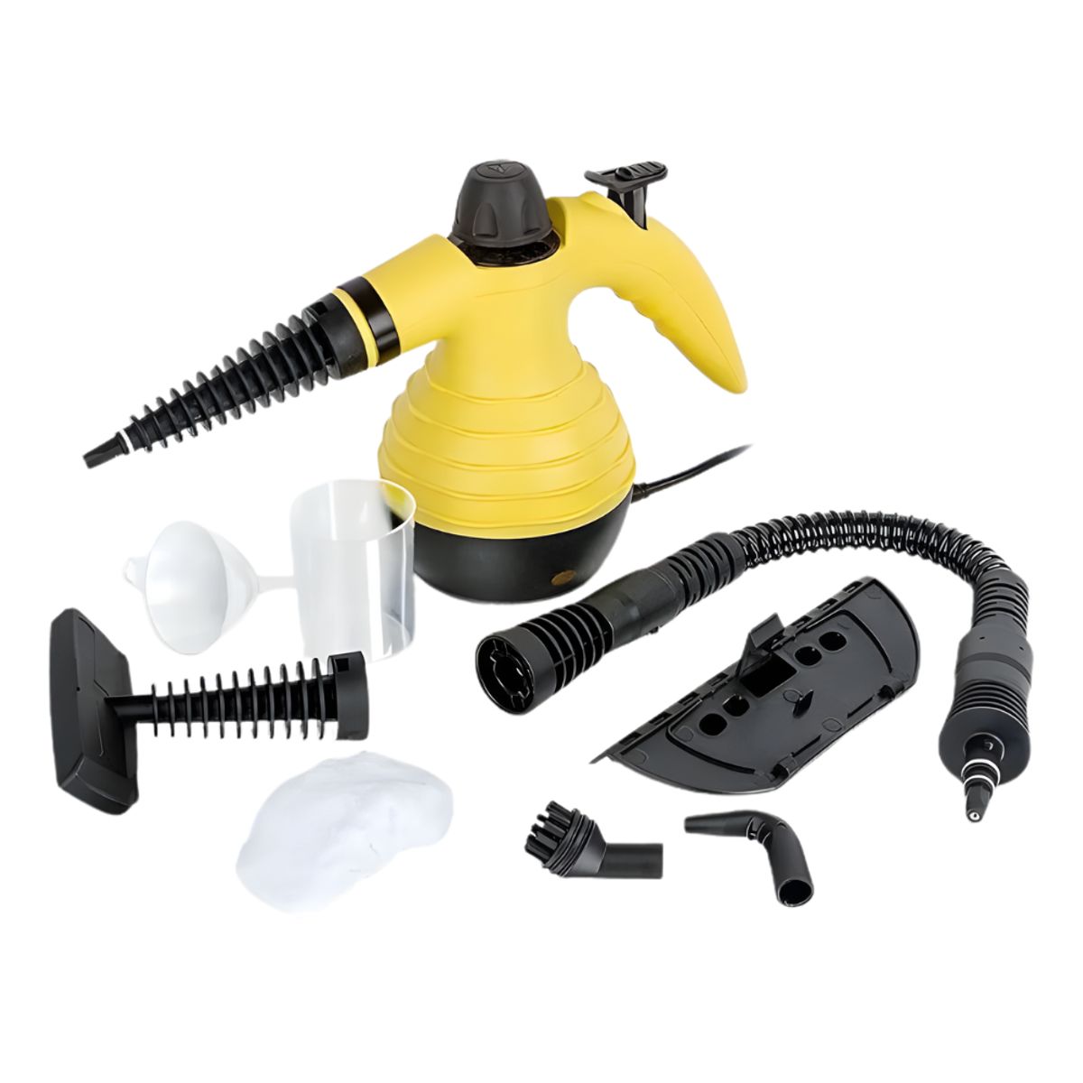 GENERICO - Limpiador A Vapor Portátil Multiusos Con Accesorios Amarillo