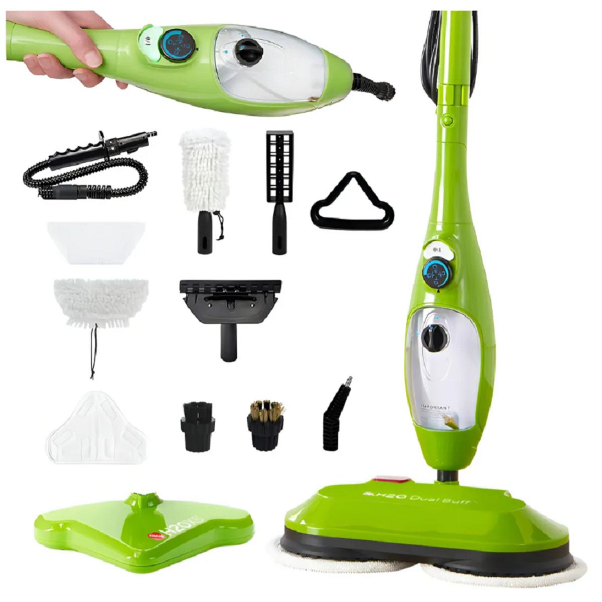 CHINA GLAZE - Mopa De Vapor H2O X5 Dual Buff 8 En 1 Para Pisos Azulejos Tapicería