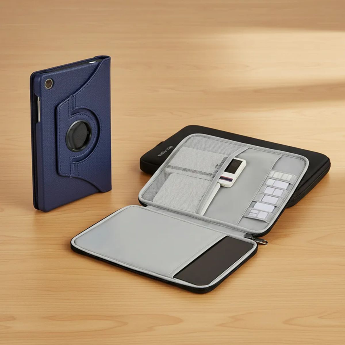 GENERICO - forro funda Estuche Giratorio 360 para Samsung tab a9 plus + funda azul