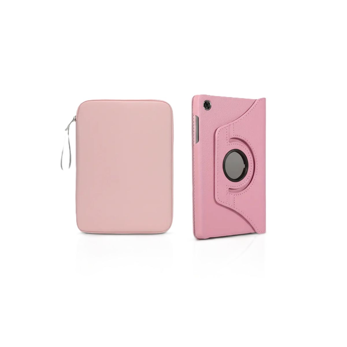 GENERICO - forro funda Estuche Giratorio 360 para Samsung tab s10 fe- s9 fe- s9 + funda rosa
