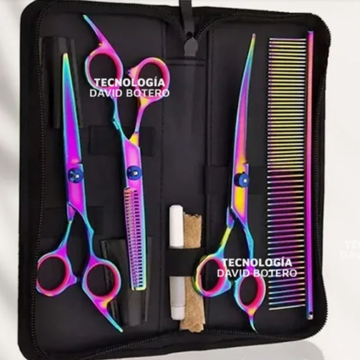 GENERICO - Kit Profesional de Tijeras Para Peluquería y Barbería con Estuche
