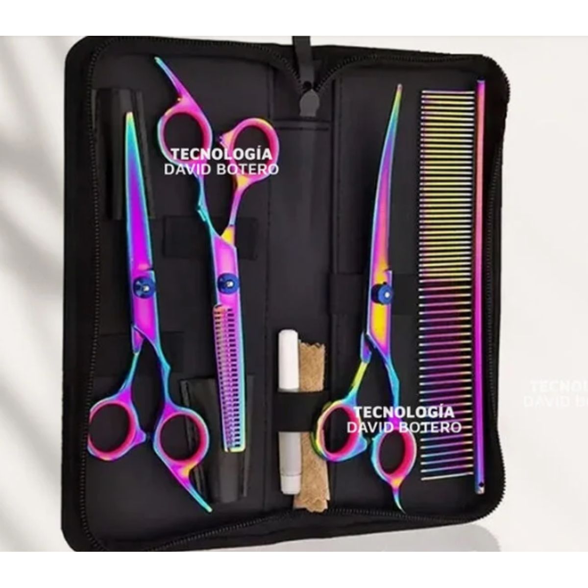 GENERICO - Kit Profesional de Tijeras Para Peluquería y Barbería con Estuche