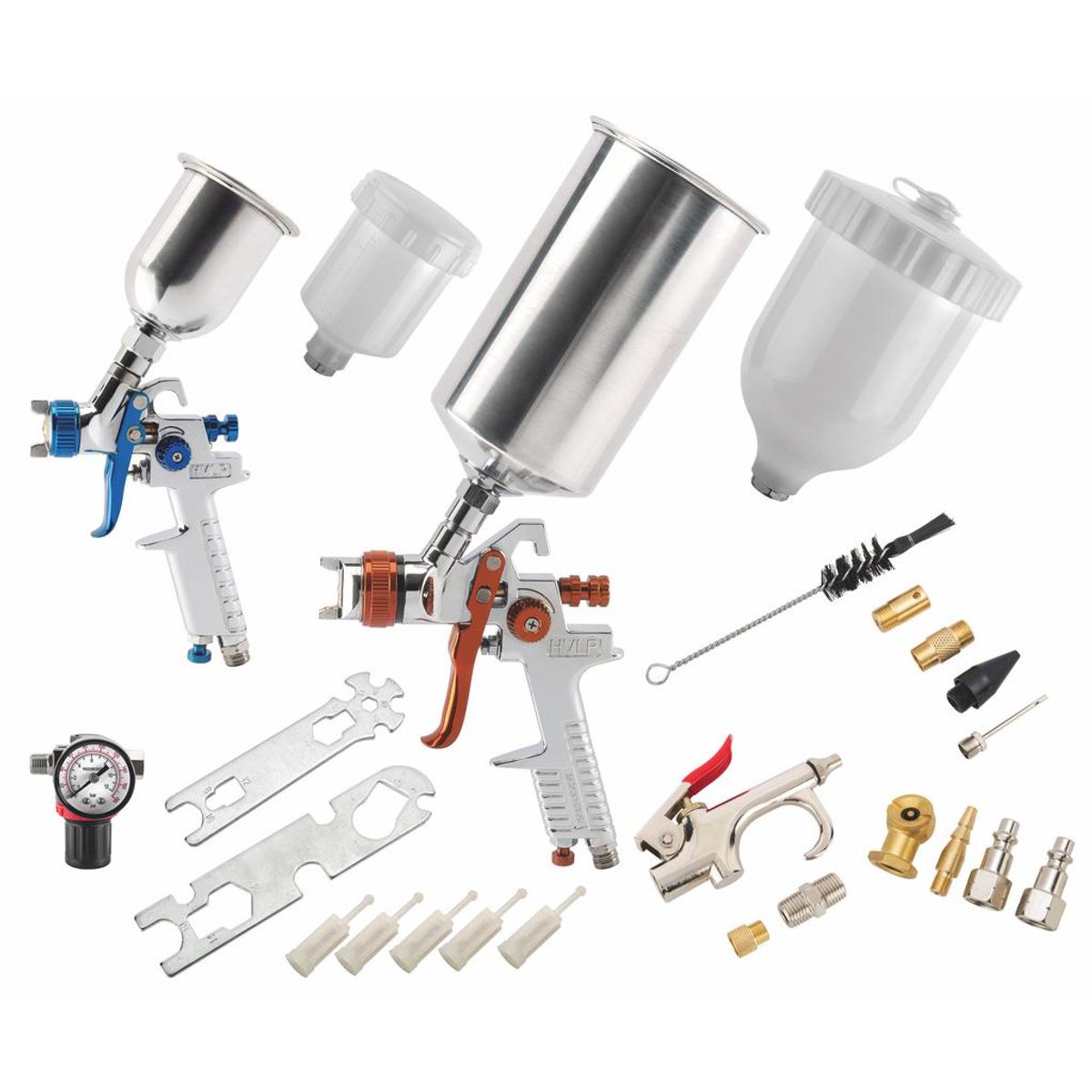 AMERICAN POWER ECO ENERGY - Set Pistolas de Pintura con Regulador de Aire y Accesorios 23 Piezas