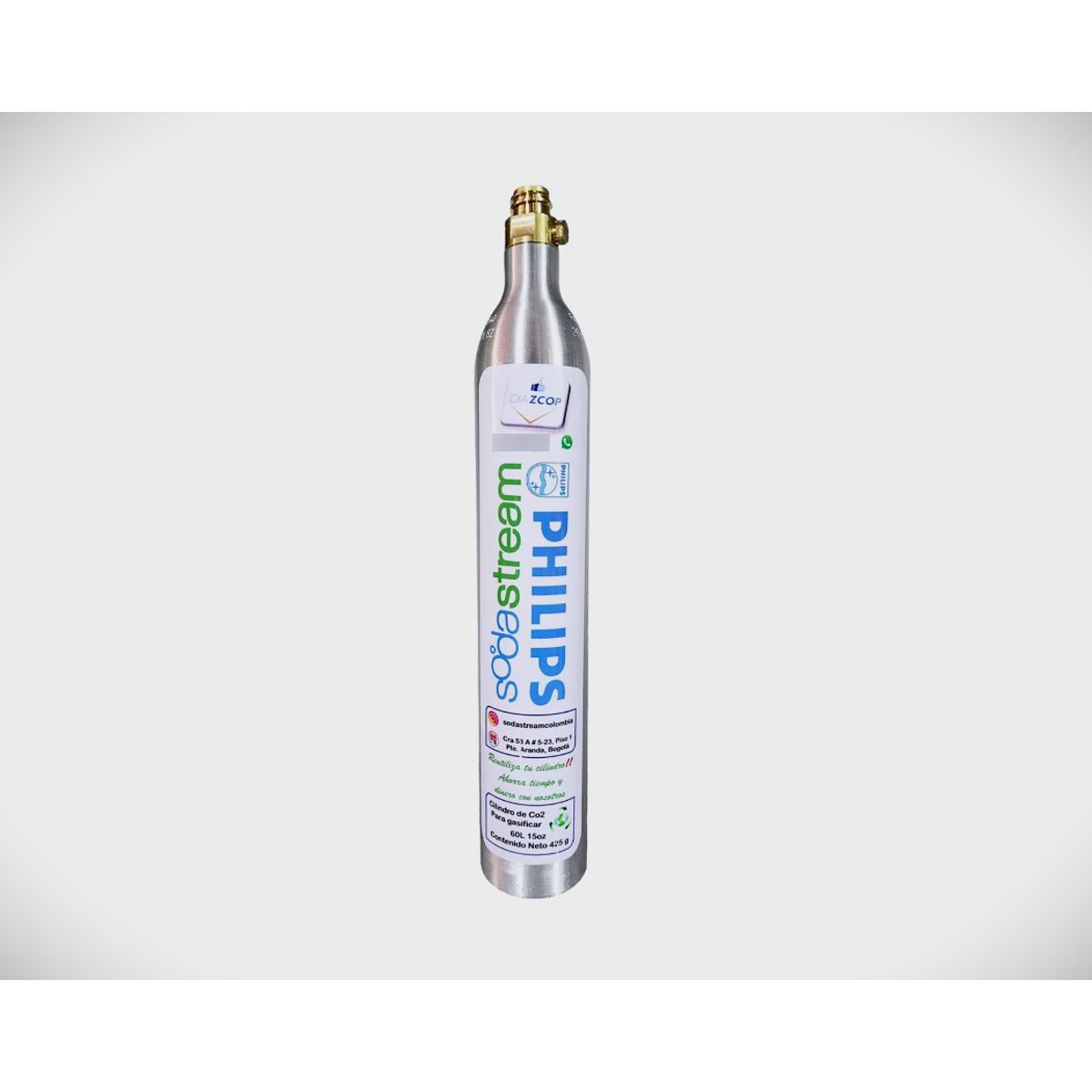 PHILIP B - Cilindro Para Maquina Philips Co2 60l Agua Con Gas