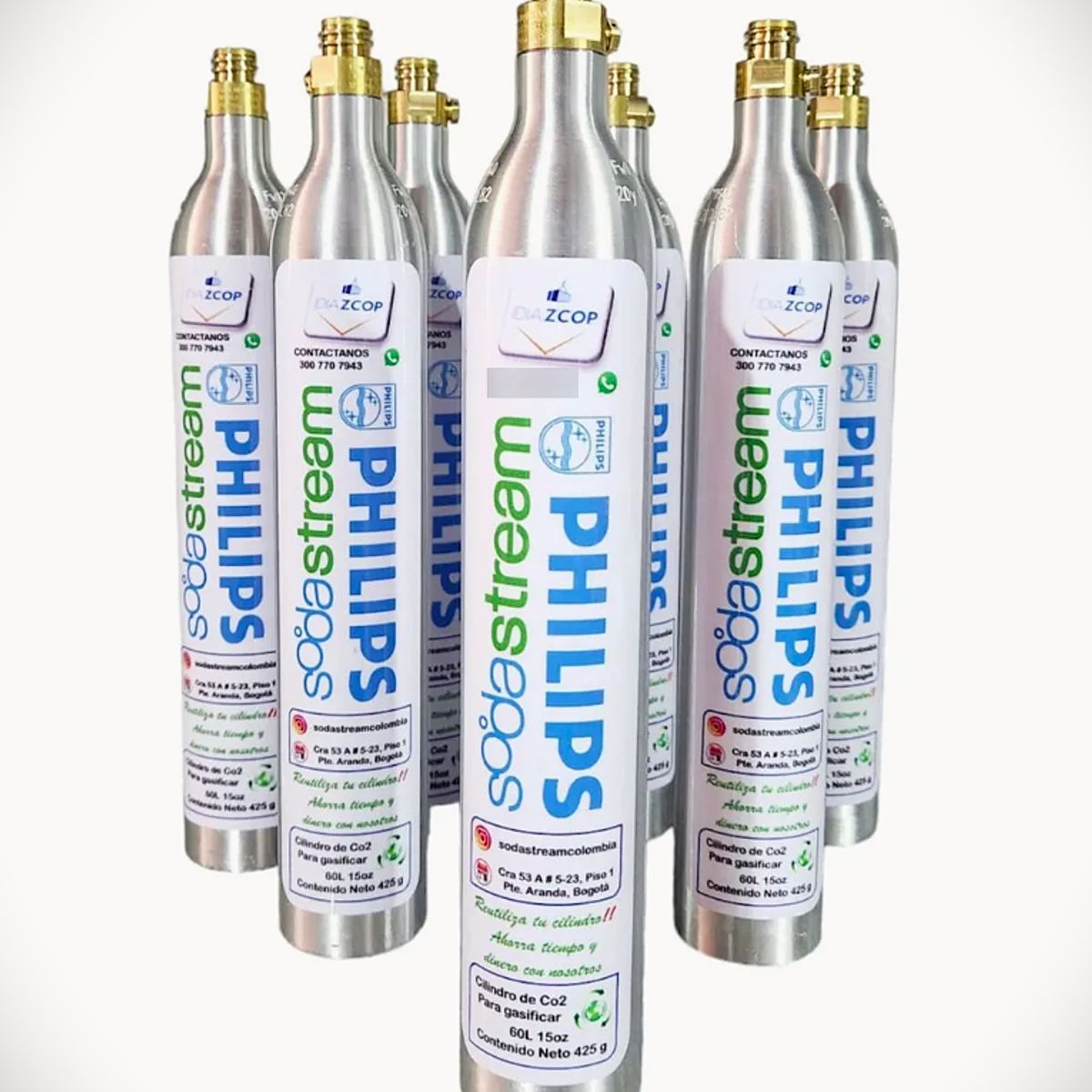 PHILIP B - Cilindro Para Maquina Philips Co2 60l Agua Con Gas