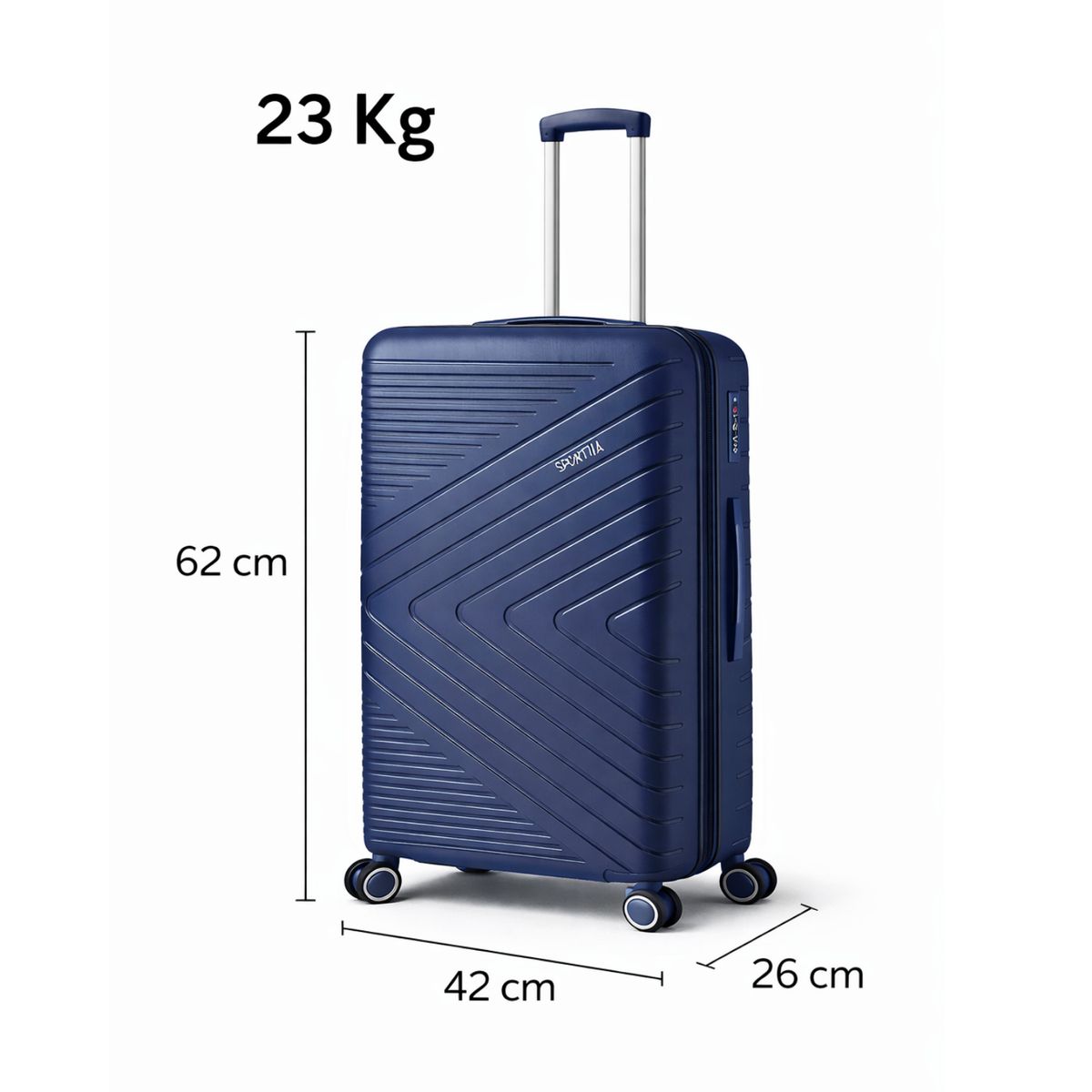 GENERICO - Maleta Grande 23 Kg Rígida Antigolpes Ruedas 360 Candado