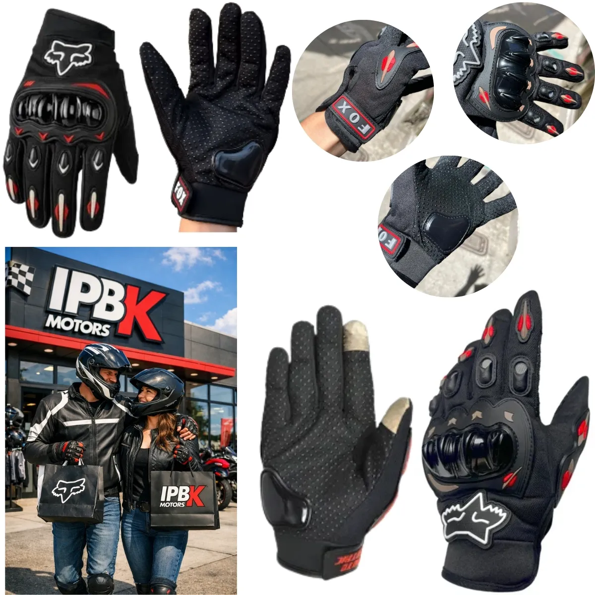 FOX - Guantes fox proteccion moto lluvia viaje ciudad deporte