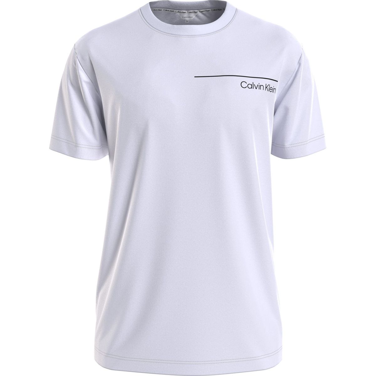 CALVIN KLEIN - Camiseta blanca manga corta con estampado de logo en el frontal Calvin Klein