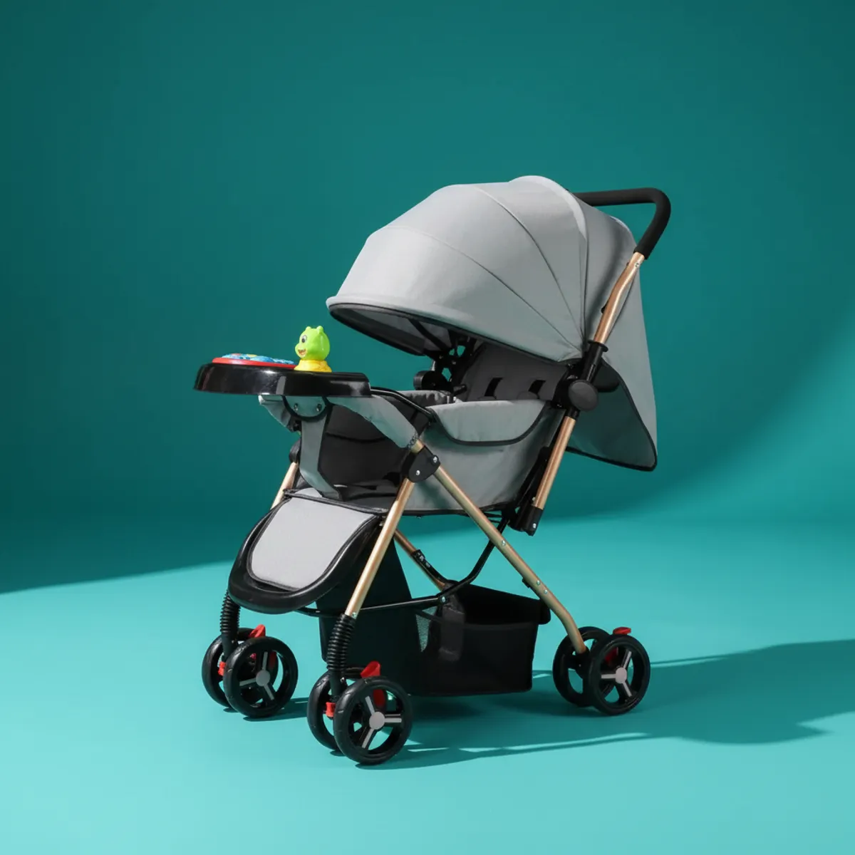 BEBESIT - COCHE CARRIOLA PARA BEBES REVERSIBLE TIPO MOISES MODELO 2026 COLOR GRIS