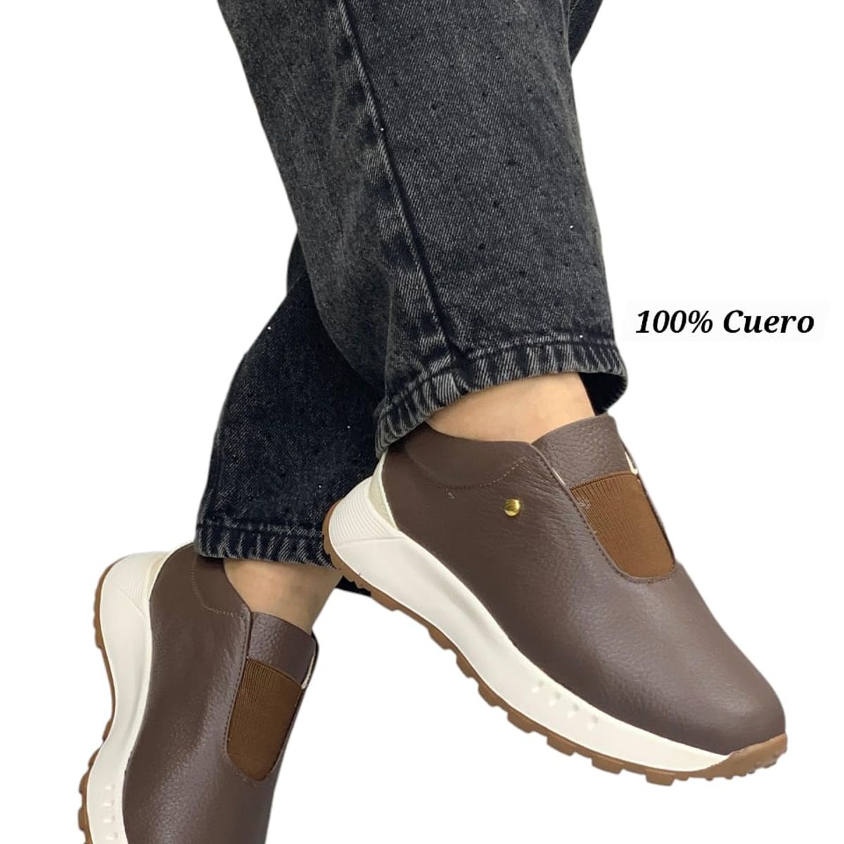 EVEGONZ - Zapatos Casual en Cuero para Mujer calzado Dama