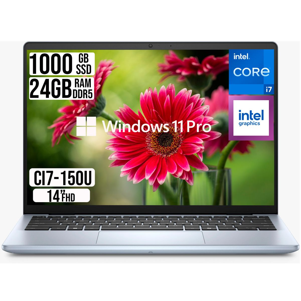 DELL - PORTATIL DELL INSPIRON INTEL CORE I7-150U SSD 1TB RAM 24GB 14 FHD W11 PRO