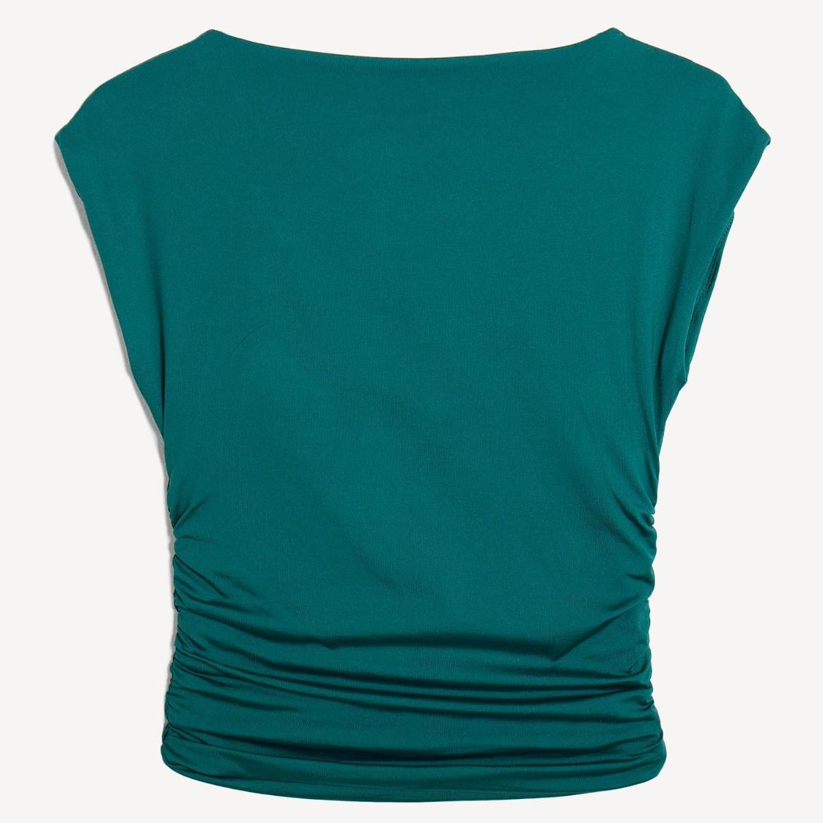SEVEN SEVEN - Camiseta Drapeado Lateral  Para Mujer Esmeralda Seven Seven