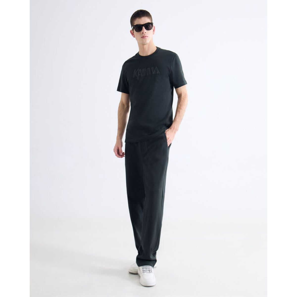 SEVEN SEVEN - Pantalón Straight Texturizado  Para Hombre Negro Seven Seven