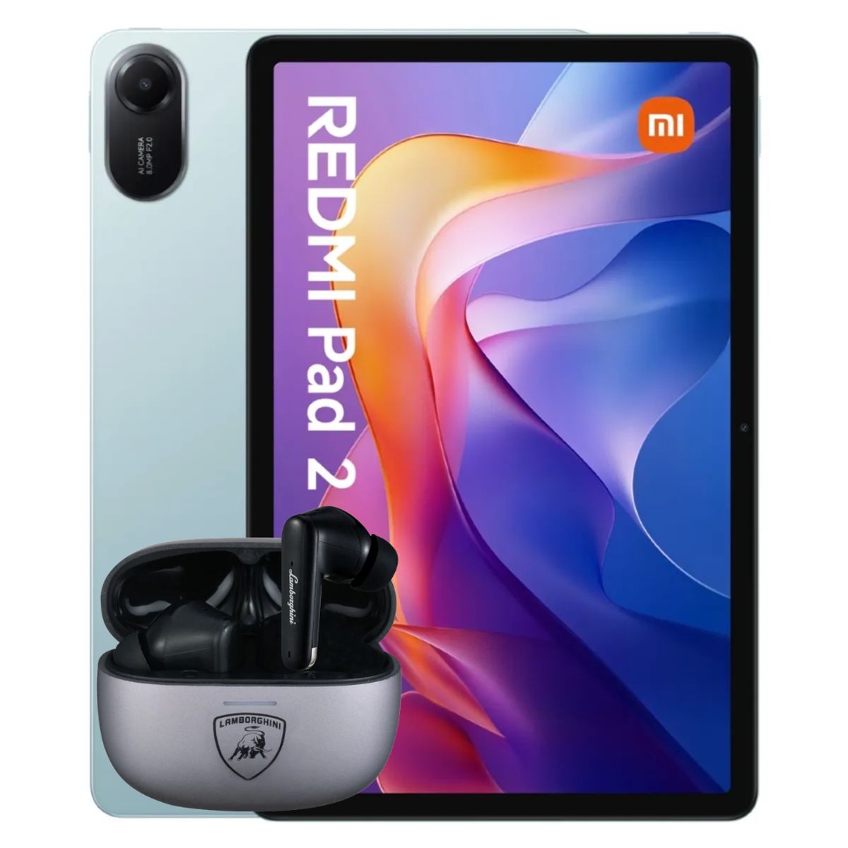 XIAOMI - Tablet Xiaomi Redmi Pad 2 Wi-Fi 11” 4GB Ram 256Gb Verde + Obsequio Audifonos Lamborghini