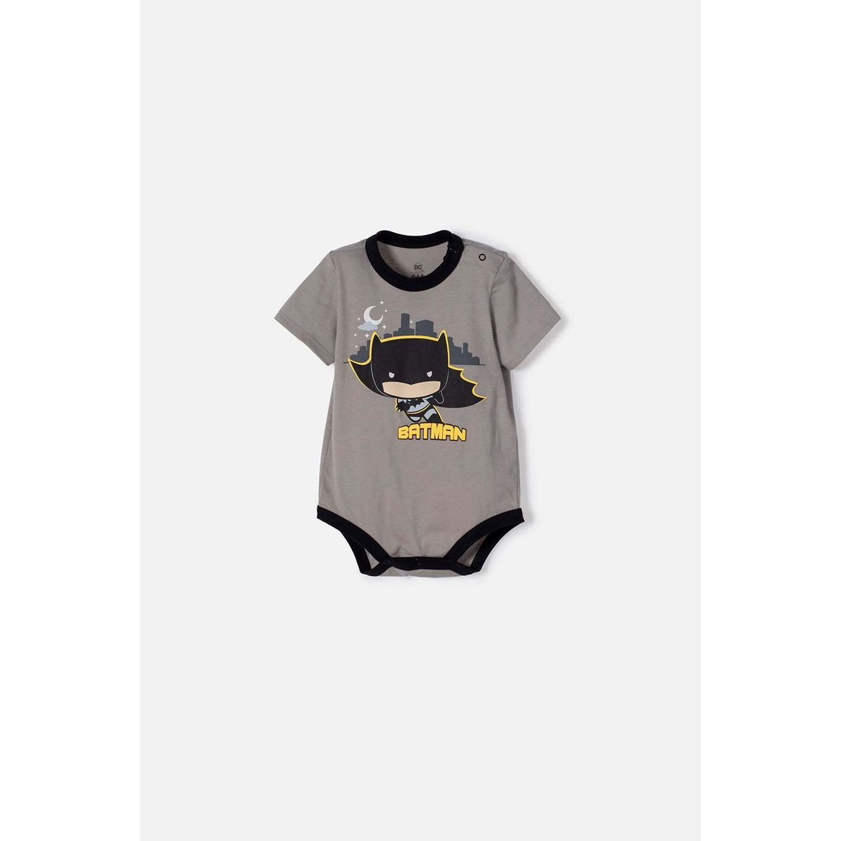 DC COMICS - Body de Batman con broches gris para bebé niño