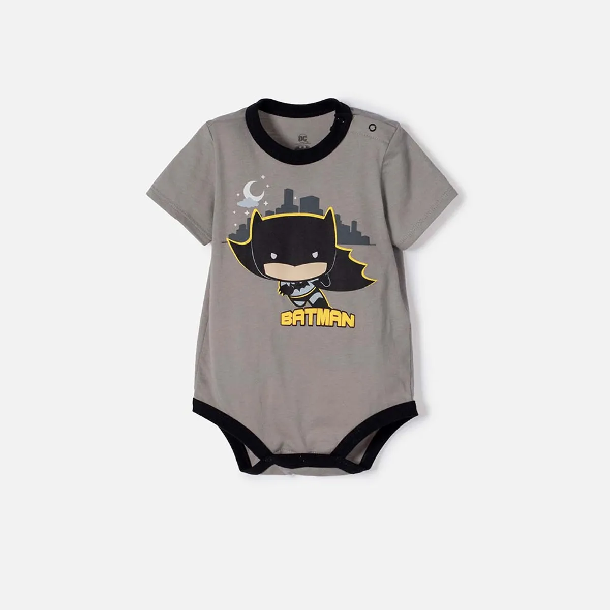 DC COMICS - Body de Batman con broches gris para bebé niño