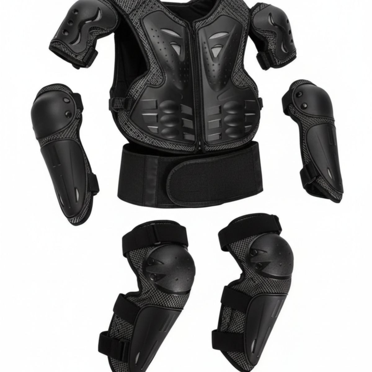 GENERICO - KIT DE PROTECCION PARA NIÑO RODILLERA Y CODERA + PECHERA BMX