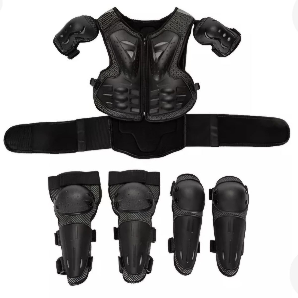 GENERICO - KIT DE PROTECCION PARA NIÑO RODILLERA Y CODERA + PECHERA BMX