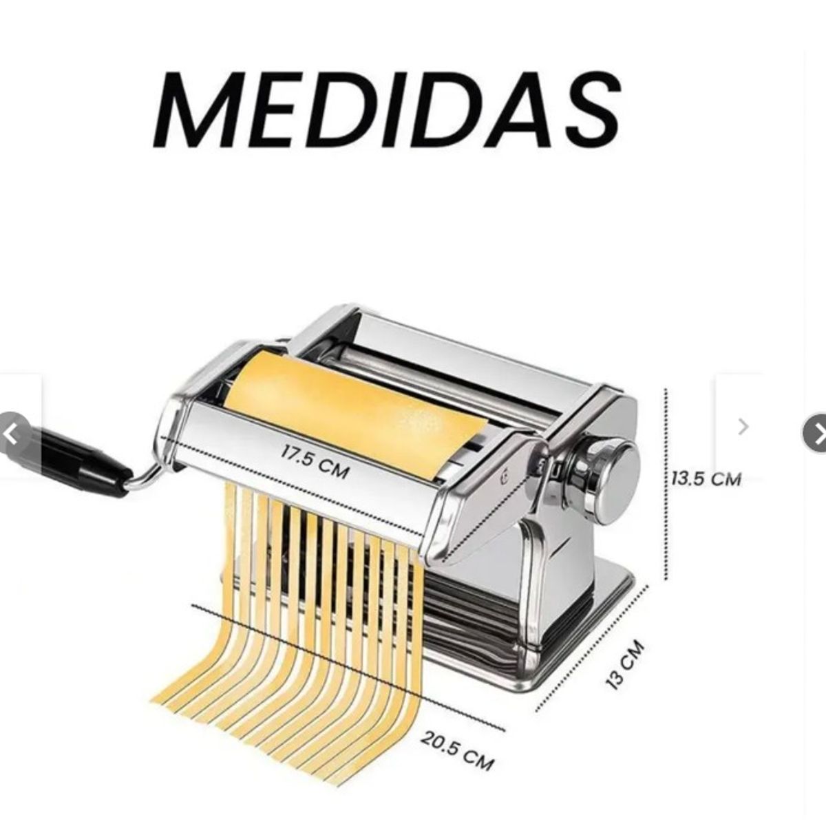 GENERAL - Máquina Inoxidable Para Hacer Pasta 3 En 1 Ambiente Gourmet